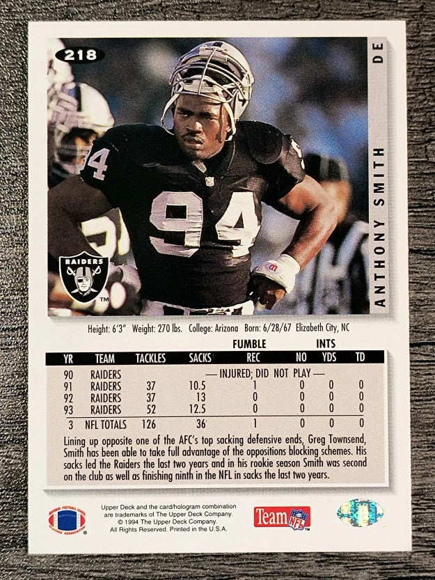 1994 Collector's Choice #218 Anthony Smith