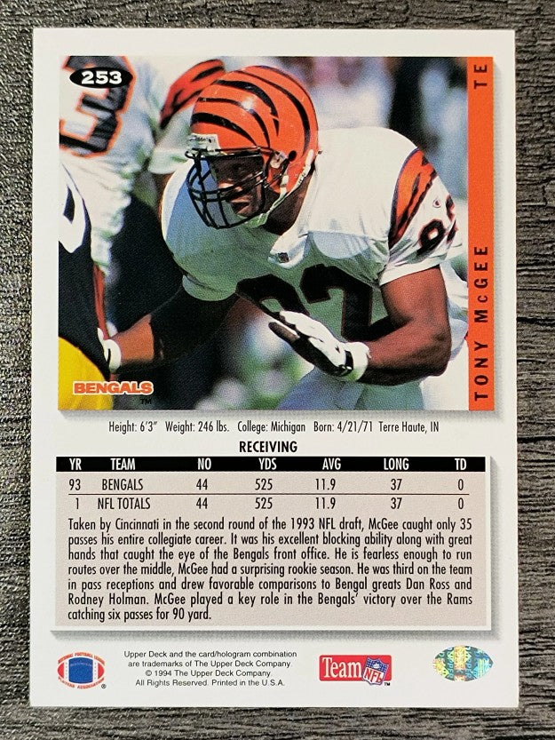 1994 Collector's Choice #253 Tony McGee