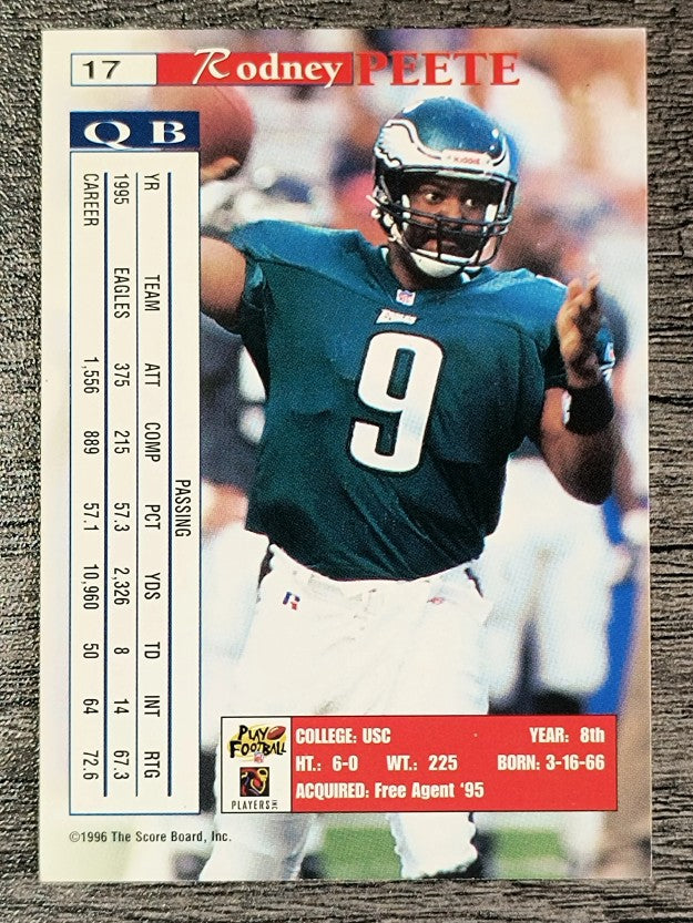 1996 Pro Line Intense #17 Rodney Peete
