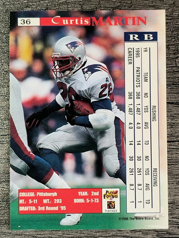 1996 Pro Line Intense #36 Curtis Martin