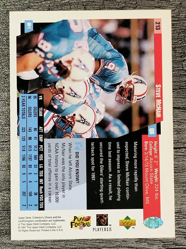 1997 Collector's Choice #213 Steve McNair