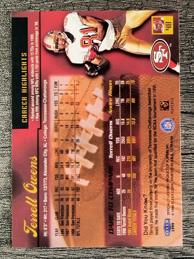 1999 Ultra #48 Terrell Owens