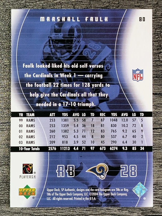 2004 SP Authentic #80 Marshall Faulk