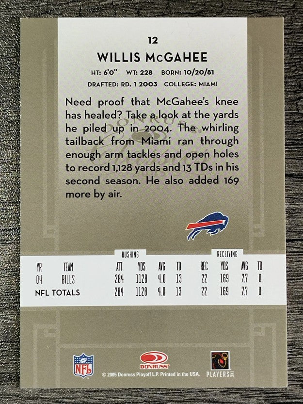 2005 Donruss Classics #12 Willis McGahee