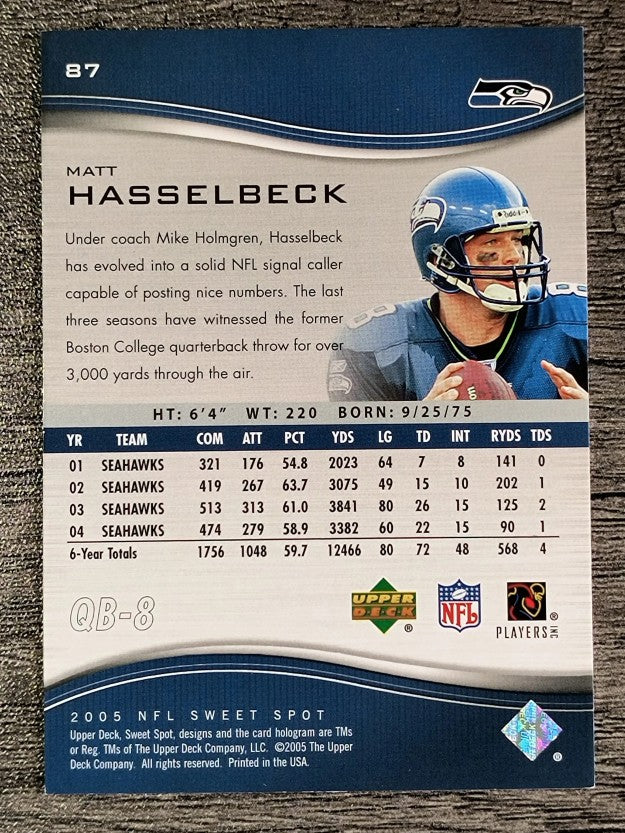 2005 Sweet Spot #87 Matt Hasselbeck