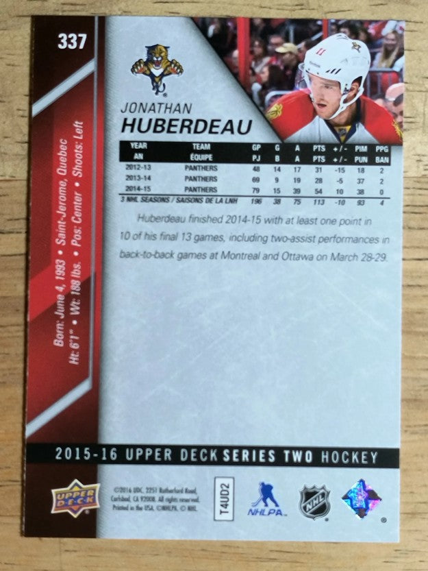 2015-16 Upper Deck #337 Jonathan Huberdeau