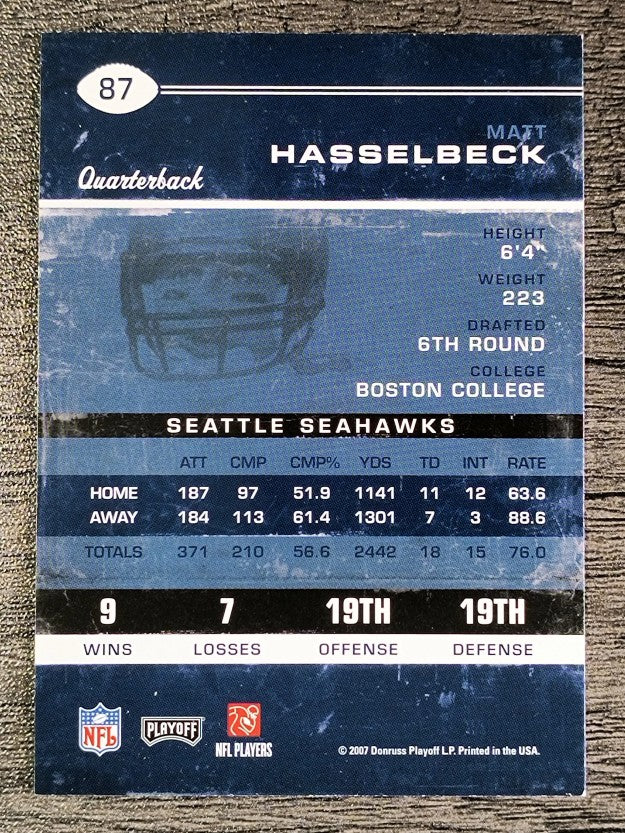 2007 Playoff Contenders #87 Matt Hasselbeck