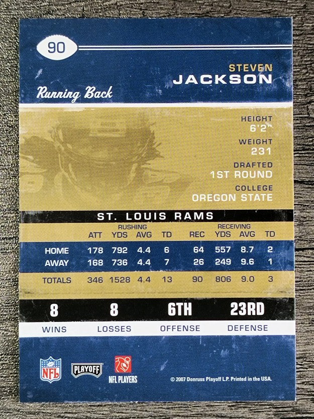 2007 Playoff Contenders #90 Steven Jackson