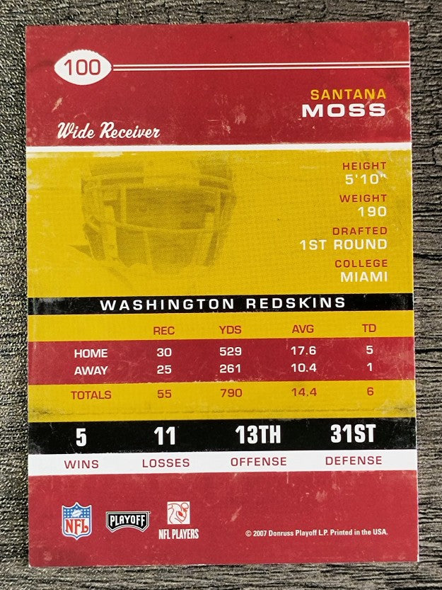 2007 Playoff Contenders #100 Santana Moss