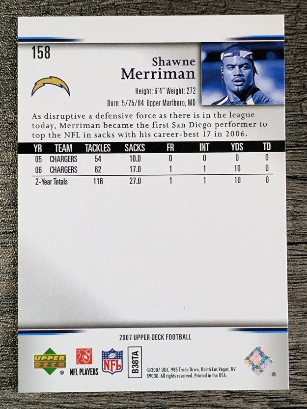 2007 Upper Deck #158 Shawne Merriman