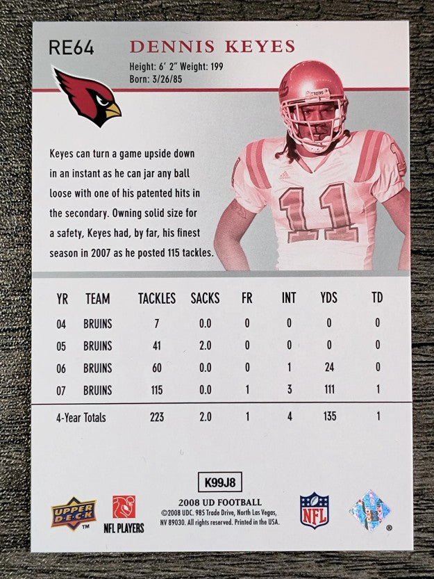 2008 Upper Deck Rookie Exclusives #RE64 Dennis Keyes
