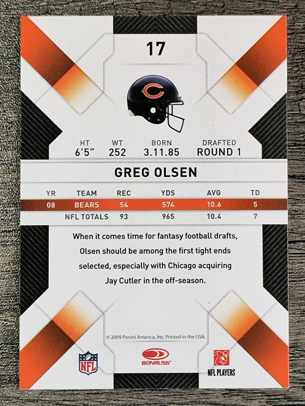 2009 Donruss Threads #17 Greg Olsen