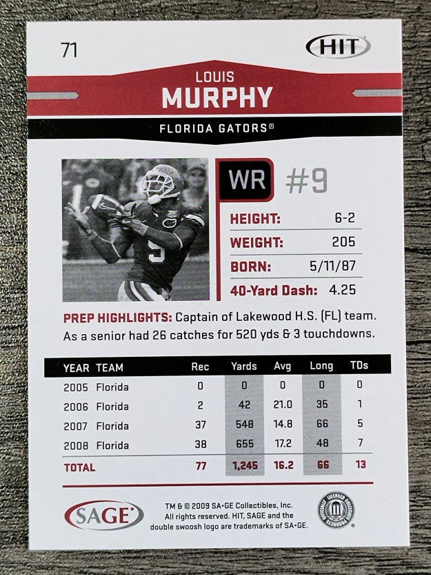 2009 SAGE HIT #71 Louis Murphy