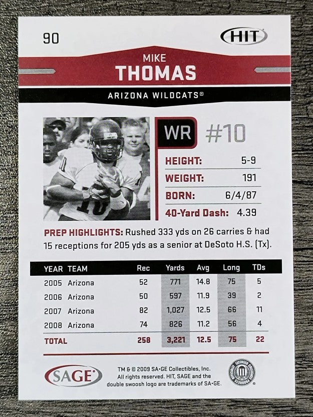 2009 SAGE HIT #90 Mike Thomas