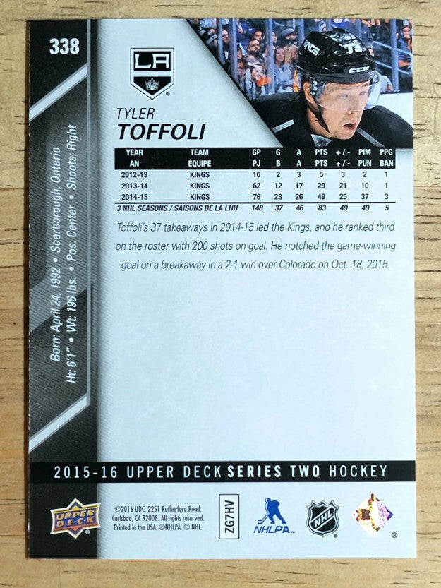 2015-16 Upper Deck #338 Tyler Toffoli