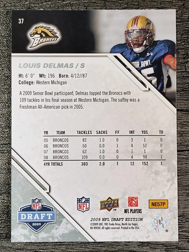2009 Upper Deck Draft Edition #37 Louis Delmas RC