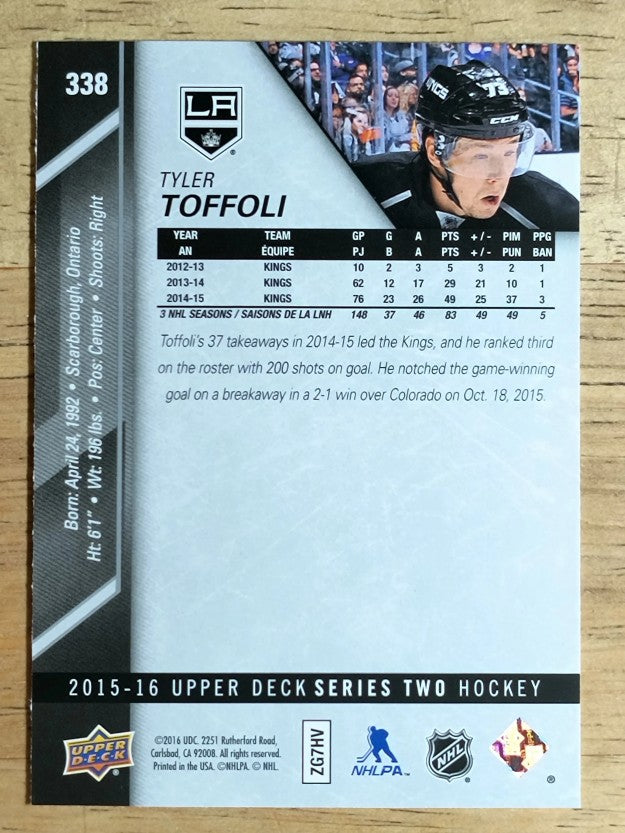 2015-16 Upper Deck #338 Tyler Toffoli