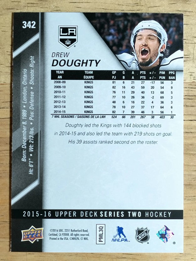 2015-16 Upper Deck #342 Drew Doughty