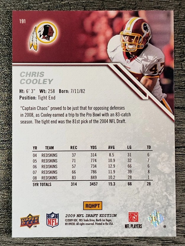 2009 Upper Deck Draft Edition #191 Chris Cooley