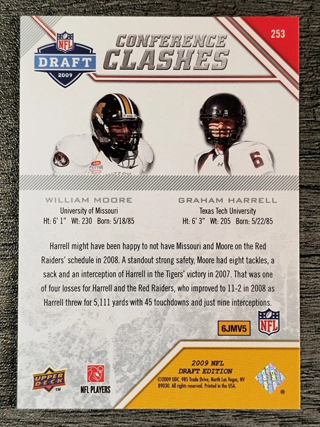2009 Upper Deck Draft Edition #253 William Moore/Graham Harrell