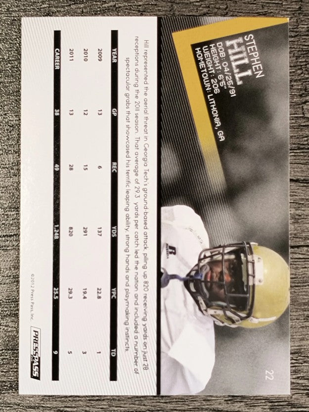 2012 Press Pass #22 Stephen Hill