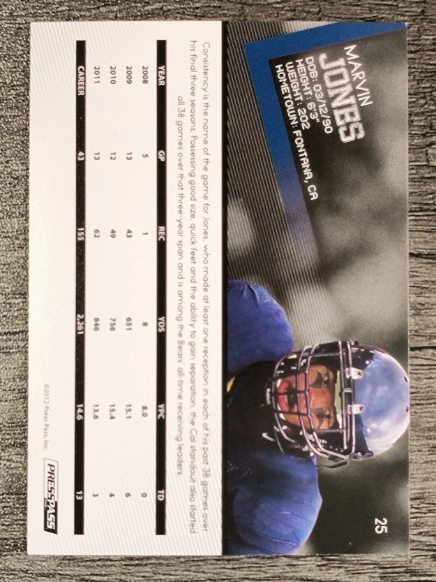 2012 Press Pass #25 Marvin Jones