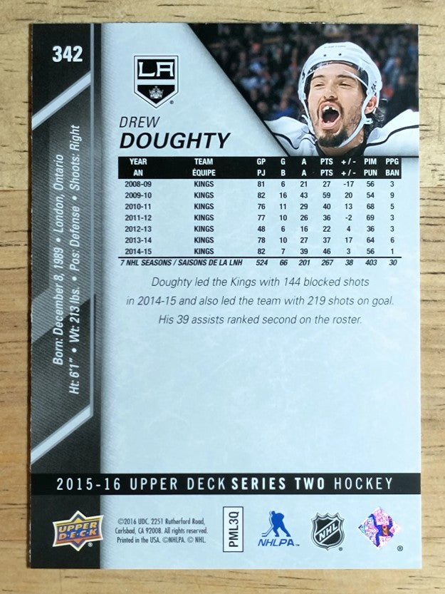 2015-16 Upper Deck #342 Drew Doughty