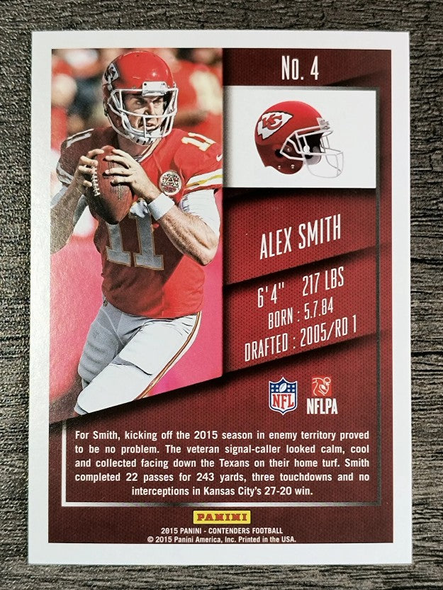 2015 Panini Contenders #4 Alex Smith