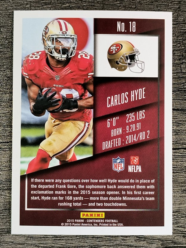 2015 Panini Contenders #18 Carlos Hyde
