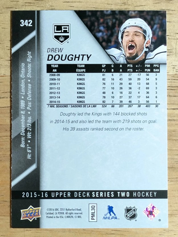 2015-16 Upper Deck #342 Drew Doughty