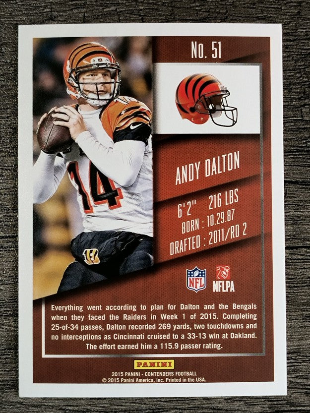 2015 Panini Contenders #51 Andy Dalton