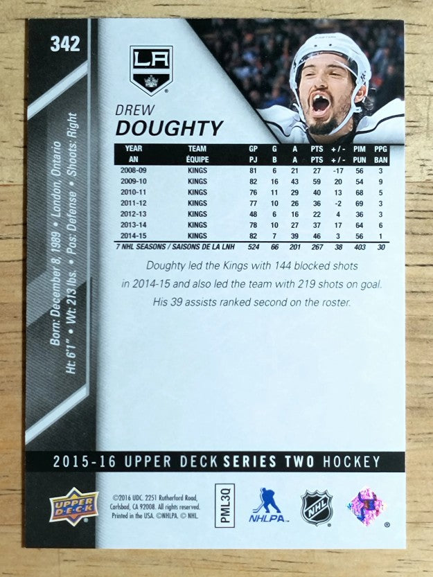 2015-16 Upper Deck #342 Drew Doughty