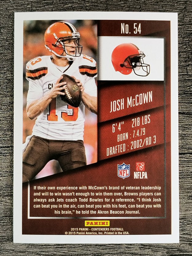 2015 Panini Contenders #54 Josh McCown