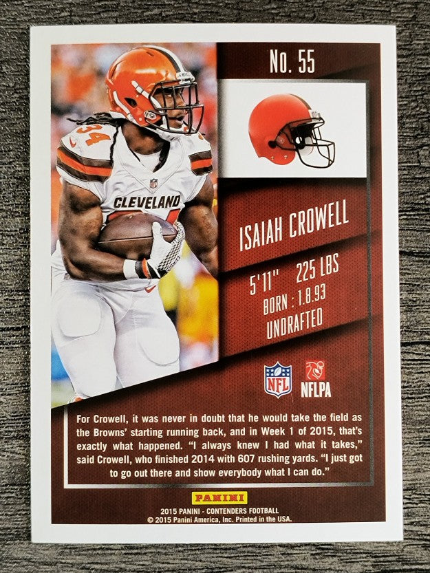 2015 Panini Contenders #55 Isaiah Crowell