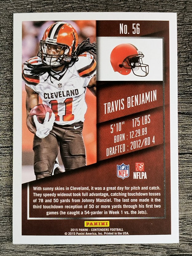 2015 Panini Contenders #56 Travis Benjamin