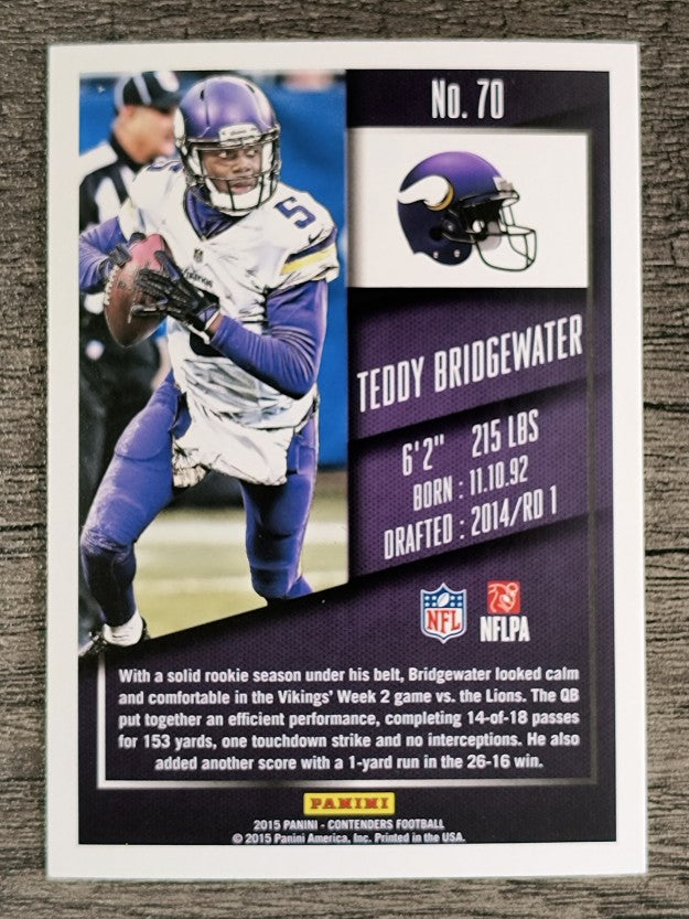2015 Panini Contenders #70 Teddy Bridgewater