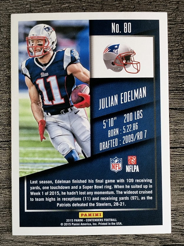 2015 Panini Contenders #80 Julian Edelman