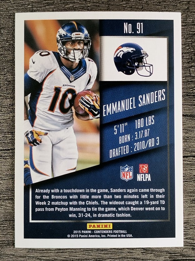 2015 Panini Contenders #91 Emmanuel Sanders