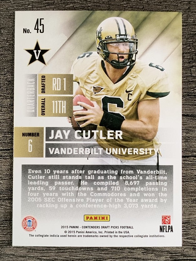 2015 Panini Contenders Draft Picks #45 Jay Cutler