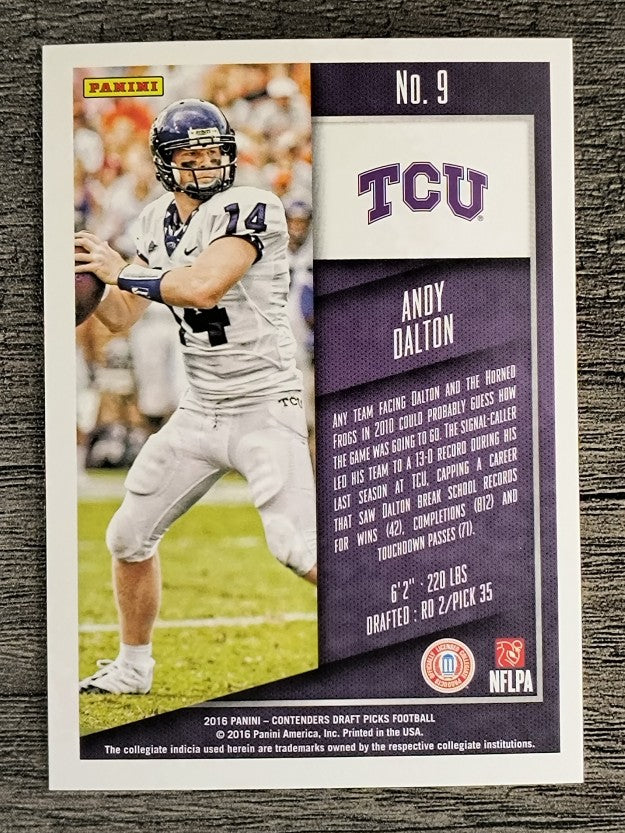 2016 Panini Contenders Draft Picks #9 Andy Dalton