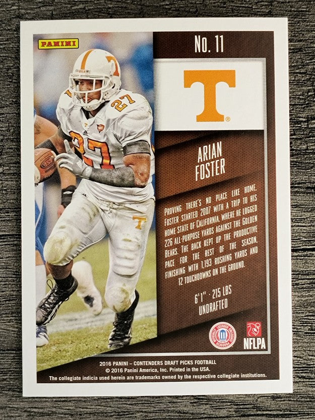 2016 Panini Contenders Draft Picks #11 Arian Foster