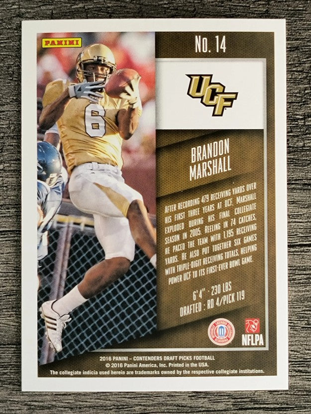 2016 Panini Contenders Draft Picks #14 Brandon Marshall