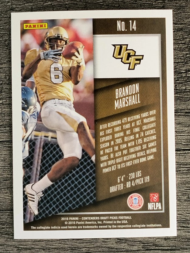 2016 Panini Contenders Draft Picks #14 Brandon Marshall