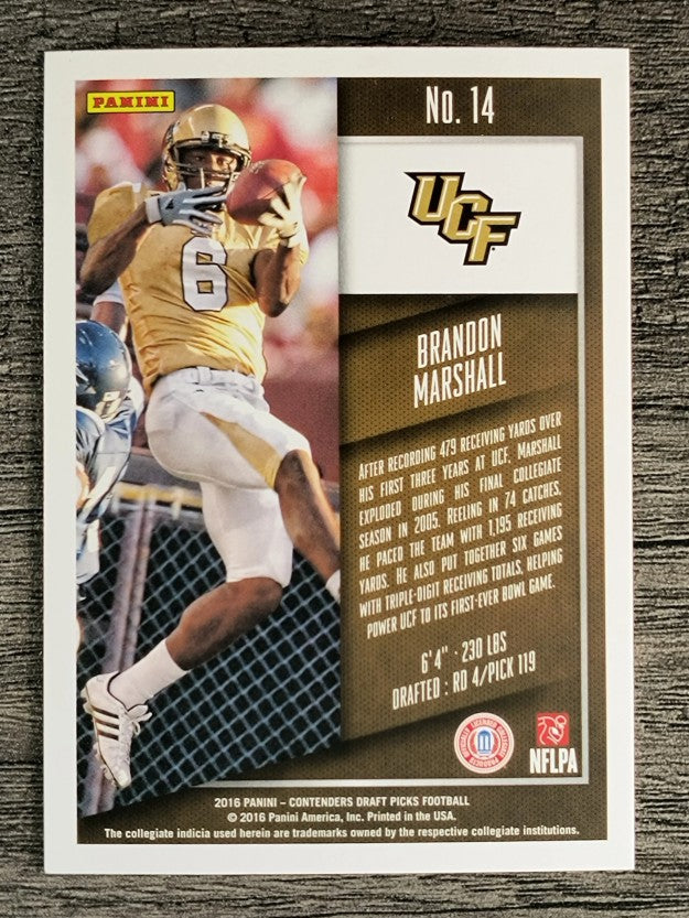 2016 Panini Contenders Draft Picks #14 Brandon Marshall