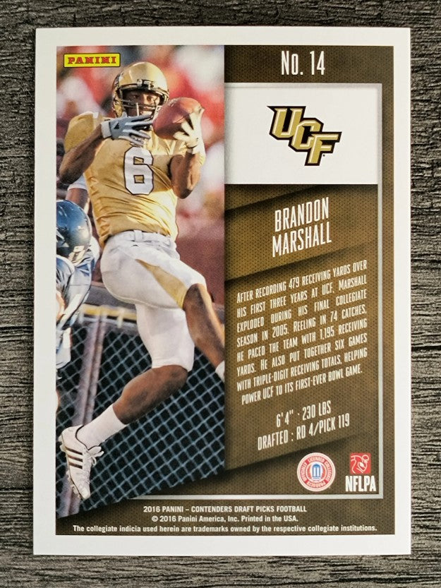 2016 Panini Contenders Draft Picks #14 Brandon Marshall