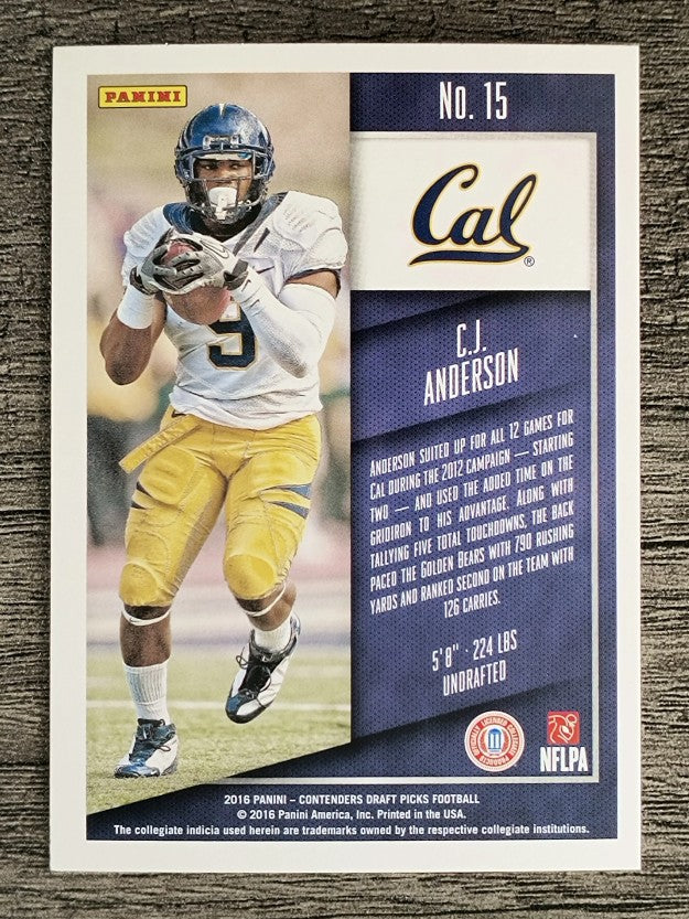 2016 Panini Contenders Draft Picks #15 C.J. Anderson