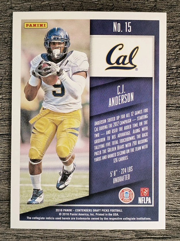 2016 Panini Contenders Draft Picks #15 C.J. Anderson