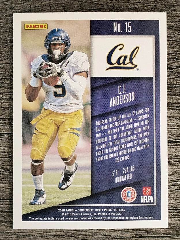 2016 Panini Contenders Draft Picks #15 C.J. Anderson