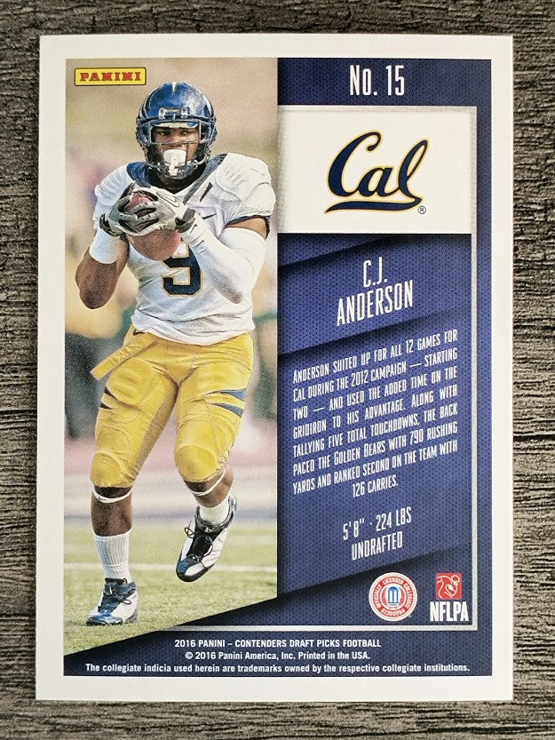 2016 Panini Contenders Draft Picks #15 C.J. Anderson