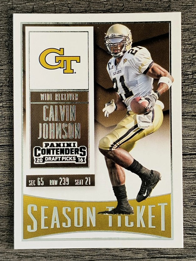 2016 Panini Contenders Draft Picks #16 Calvin Johnson